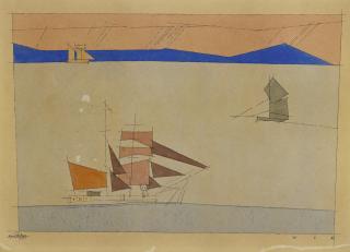Lyonel Feininger - Three Sailing Boats