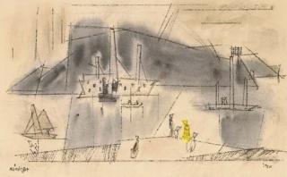Lyonel Feininger - Untitled (Roadstead)