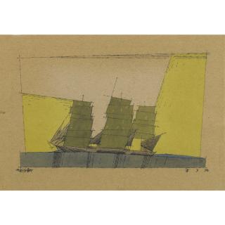 Lyonel Feininger - Untitled (Sailing Boat)
