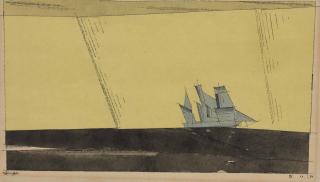 Lyonel Feininger - Untitled (Schooner on Black Sea)