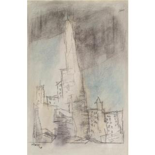 Lyonel Feininger - Untitled (Tower Iii)