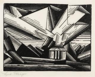 Lyonel Feininger - Villa am Strande, 4, from Bauhaus Drucke: Neue Europaïsche Graphik I: Erste Mappe: Meister des Staatlichen Bauhauses in Weimar