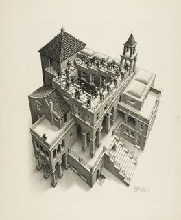 M. C. Escher - Ascending And Descending (Bool 435)