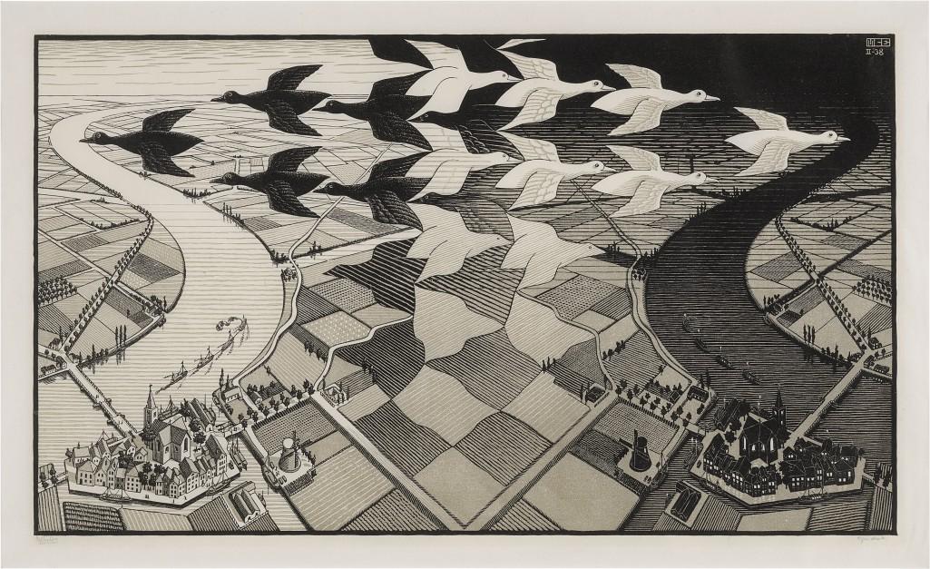 M. C. Escher - Day and Night (Bool 303)