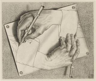 M. C. Escher - Drawing Hands (Bool 355)