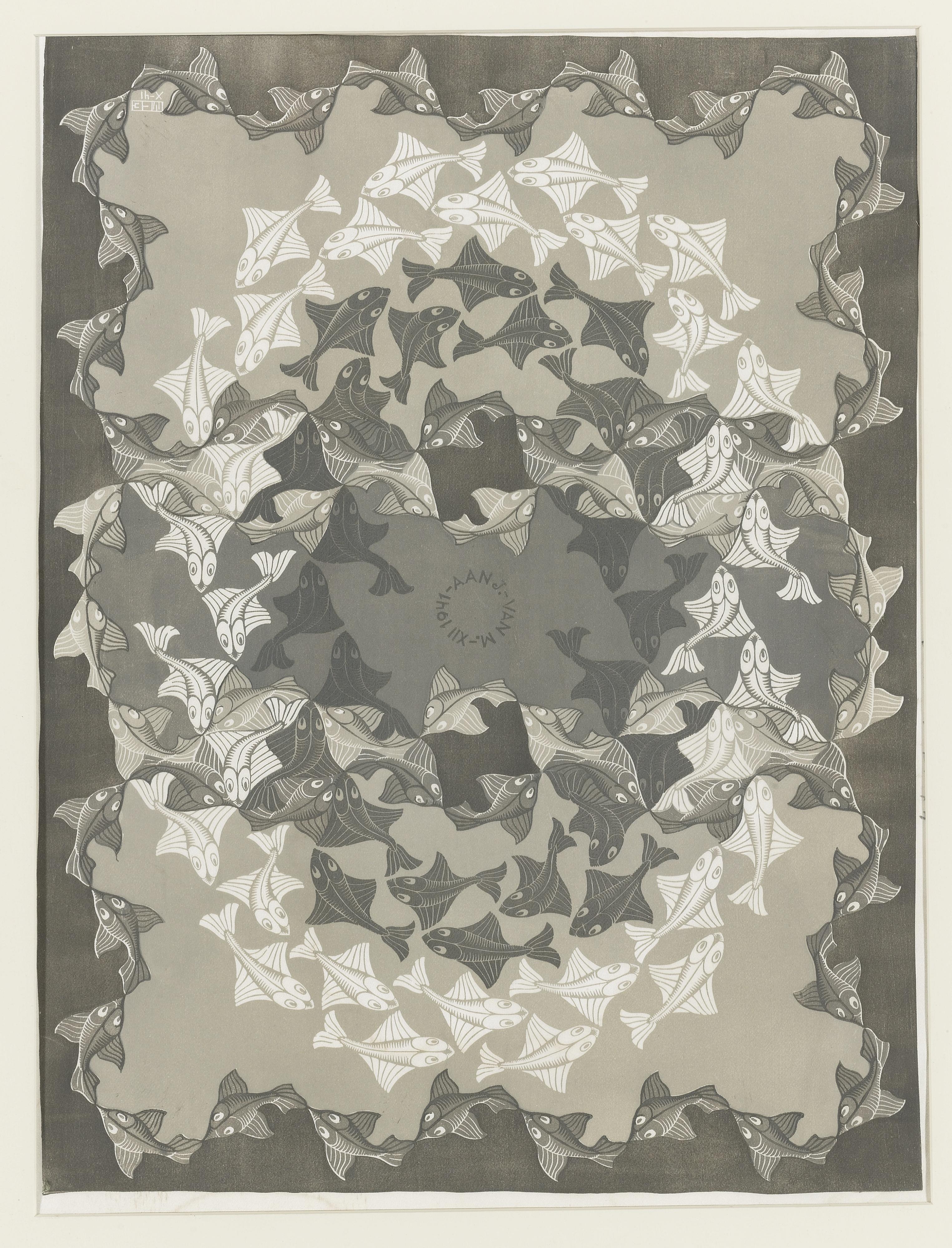 M. C. Escher - Fish (B./K./L./W. 323)