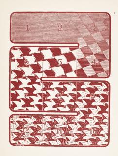 M. C. Escher - Regular Division Of The Plane (B./K./L./W. 416-21)