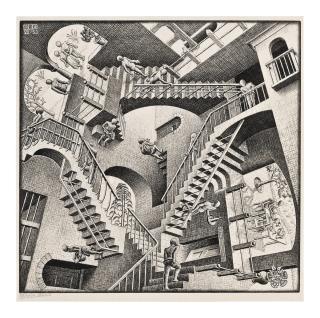 M. C. Escher - Relativity (Bool/Kist/Locher/Weirda 389)