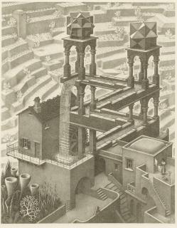 M. C. Escher - Waterfall (B./K./L./W 439)