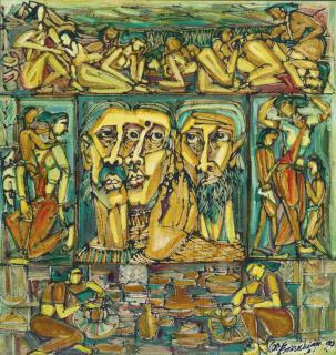 M. Suriyamoorthy - Untitled (Family Life Depiction)