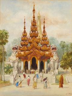 M T Hla - At the Shwedagon Pagoda II