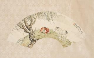 Ma Jin - Two Horses by the Lake