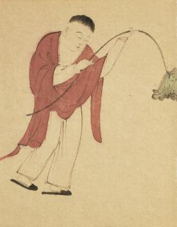 Ma Jun - Man Holding Lotus Leaf