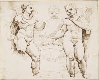 Maarten van Heemskerck - Studies Of Winged Putti, After The Antique