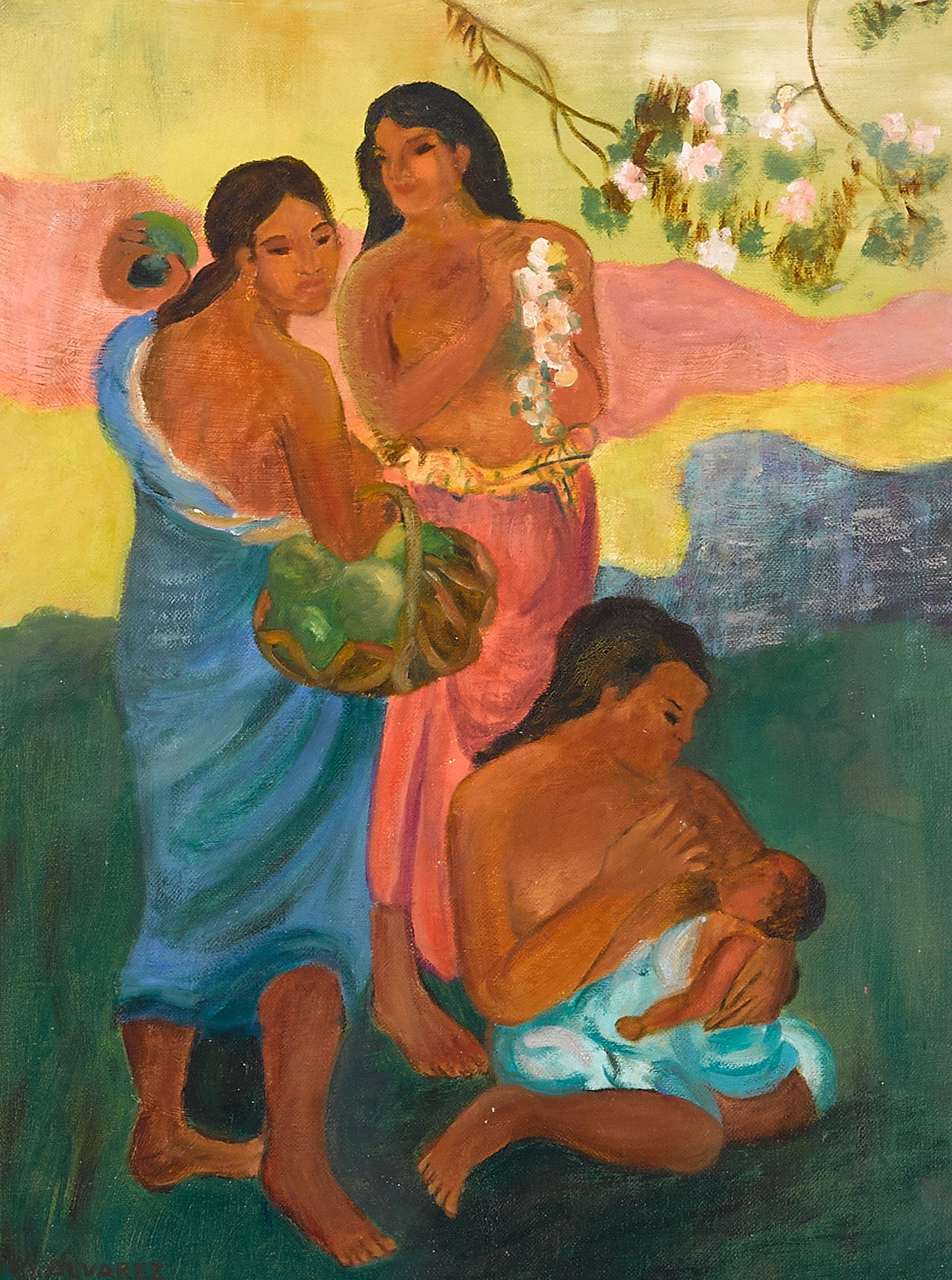 Mabel Alvarez - Untitled (after Paul Gauguin\'s Maternité, Femme au bord de la mer)