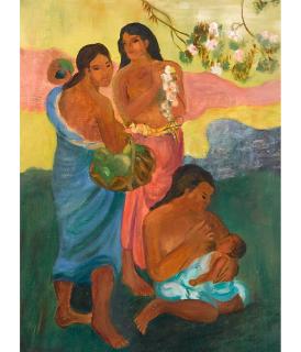 Mabel Alvarez - Untitled (after Paul Gauguin\'s Maternité, Femme au bord de la mer)