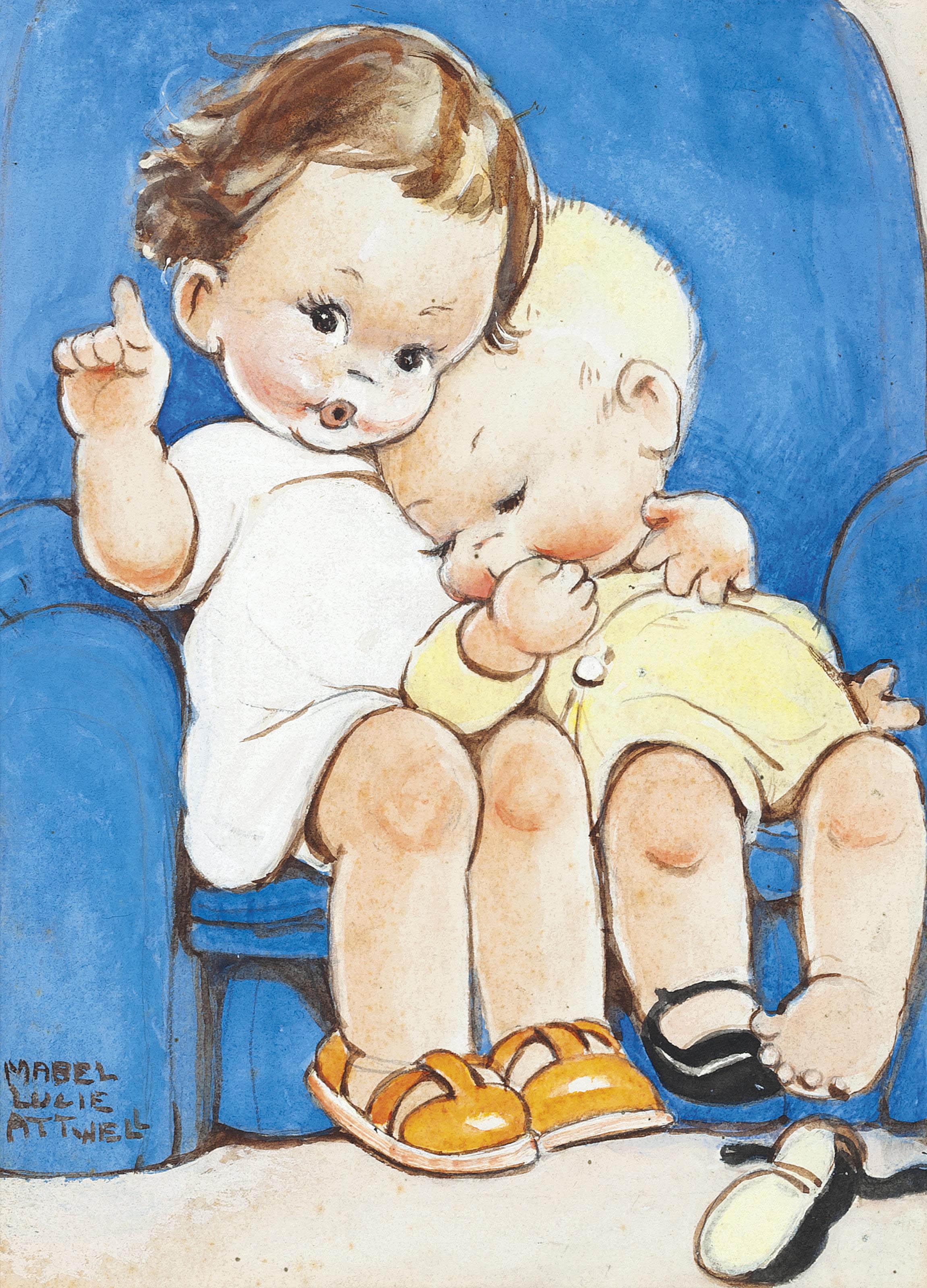 Mabel Lucie Attwell - \'Sh-u-sh!\'