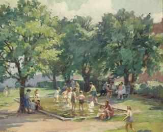 Mabel May Woodward - Afternoon At The Playground