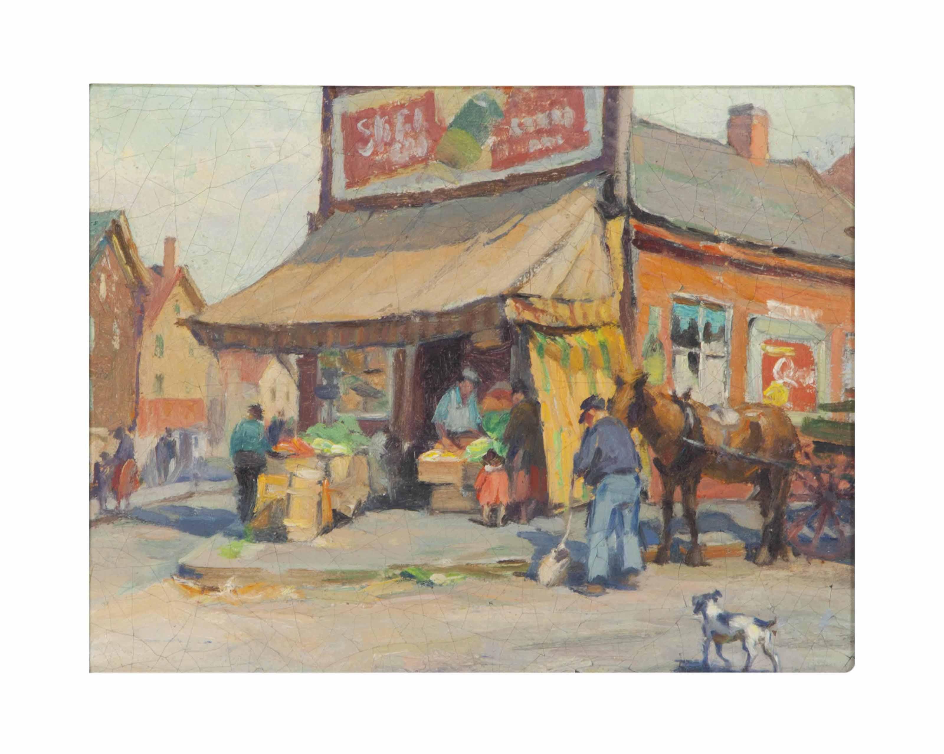Mabel May Woodward - Market Place, Providence, Rhode Island