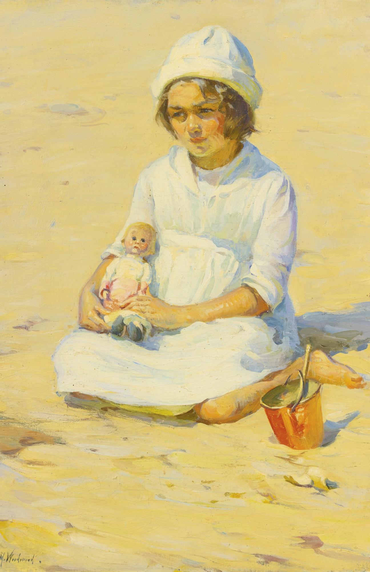 Mabel May Woodward - On The Beach, Ogunquit, Maine