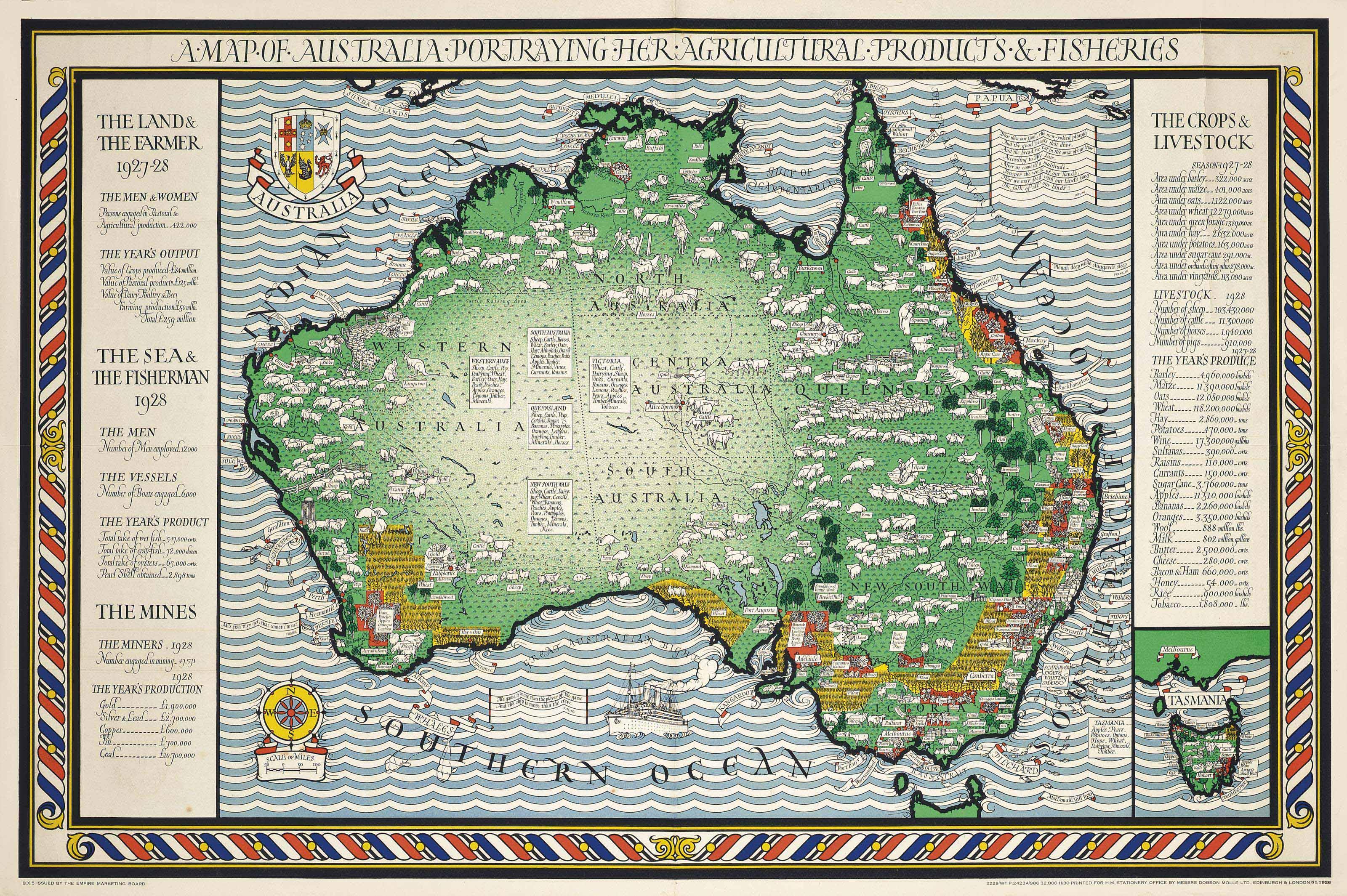Macdonald Gill - A Map Of Australia