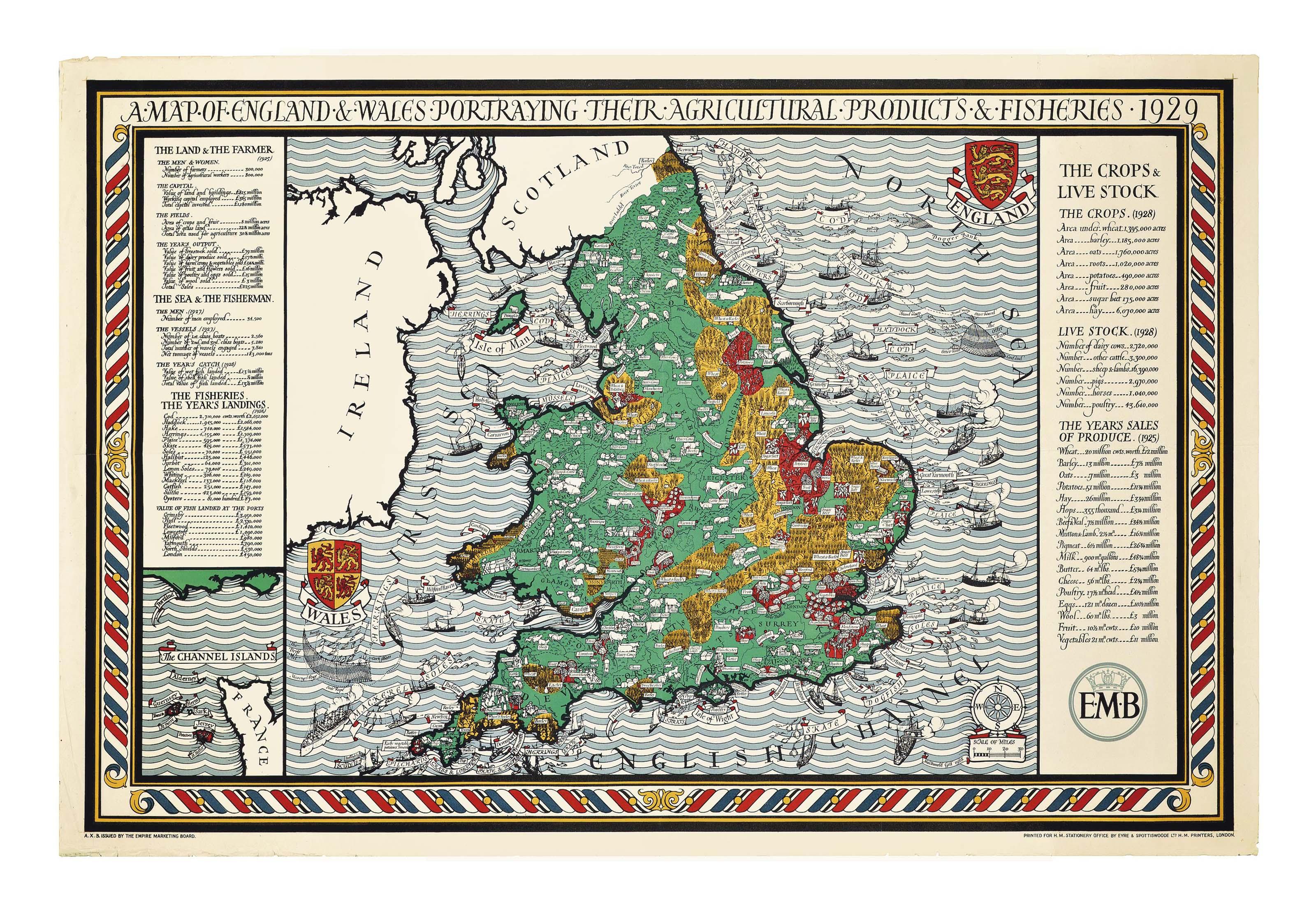 Macdonald Gill - A Map Of England And Wales