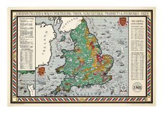 Macdonald Gill - A Map Of England And Wales
