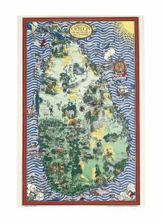 MacDonald Gill - Landkaart Van Ceylon