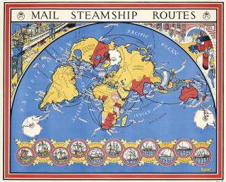 MacDonald Gill - Mail Steamship Routes