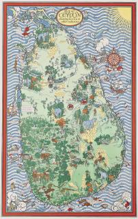 Macdonald Gill - Map Of Ceylon Showing Her Tea And Other Industries