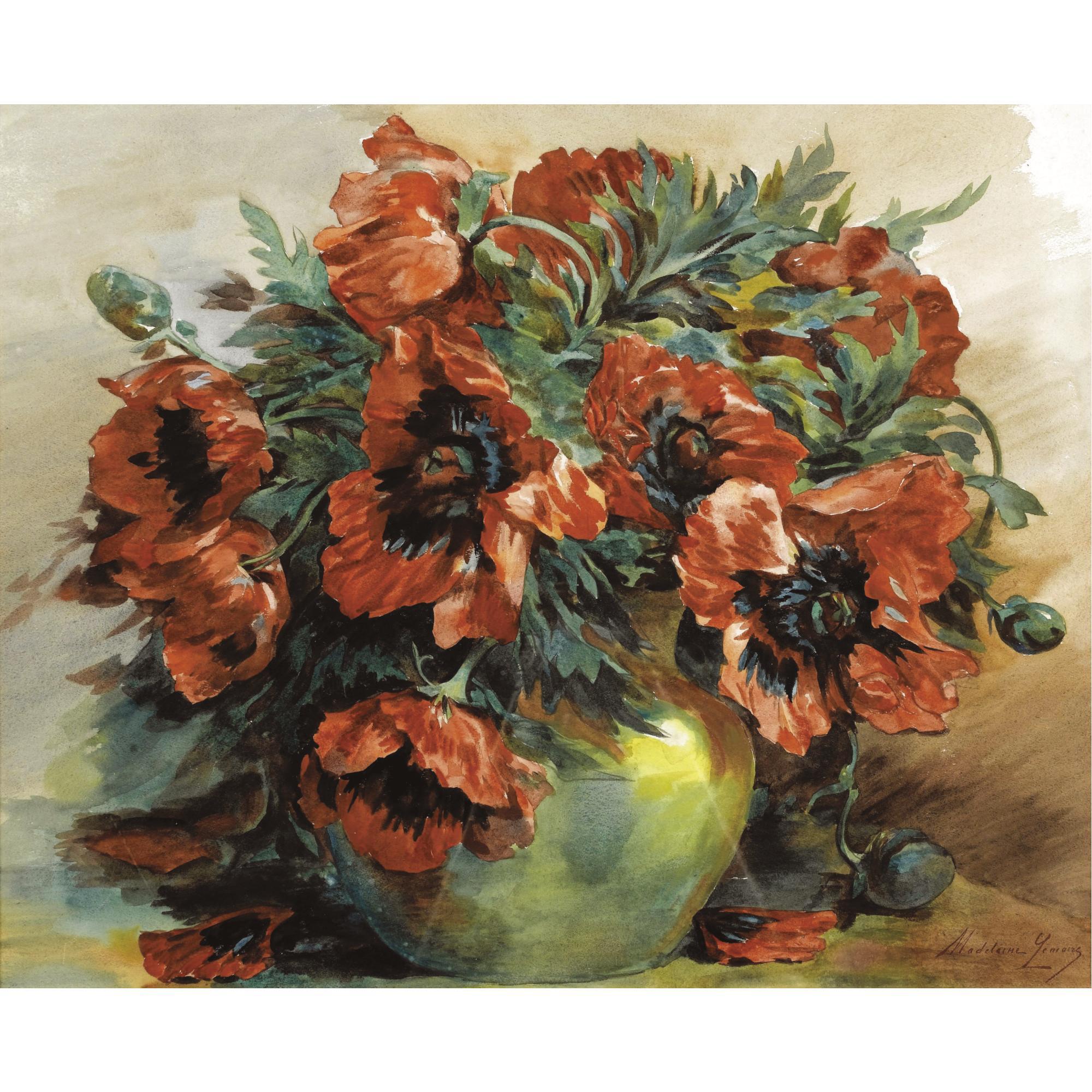 Madeleine-Jeanne Lemaire - Les Coquelicots