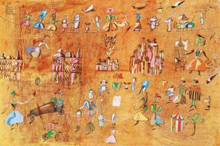 Madeleine Pyk - Composition with figures.