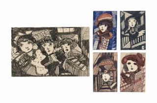 Madge Gill - Four Studies of Women