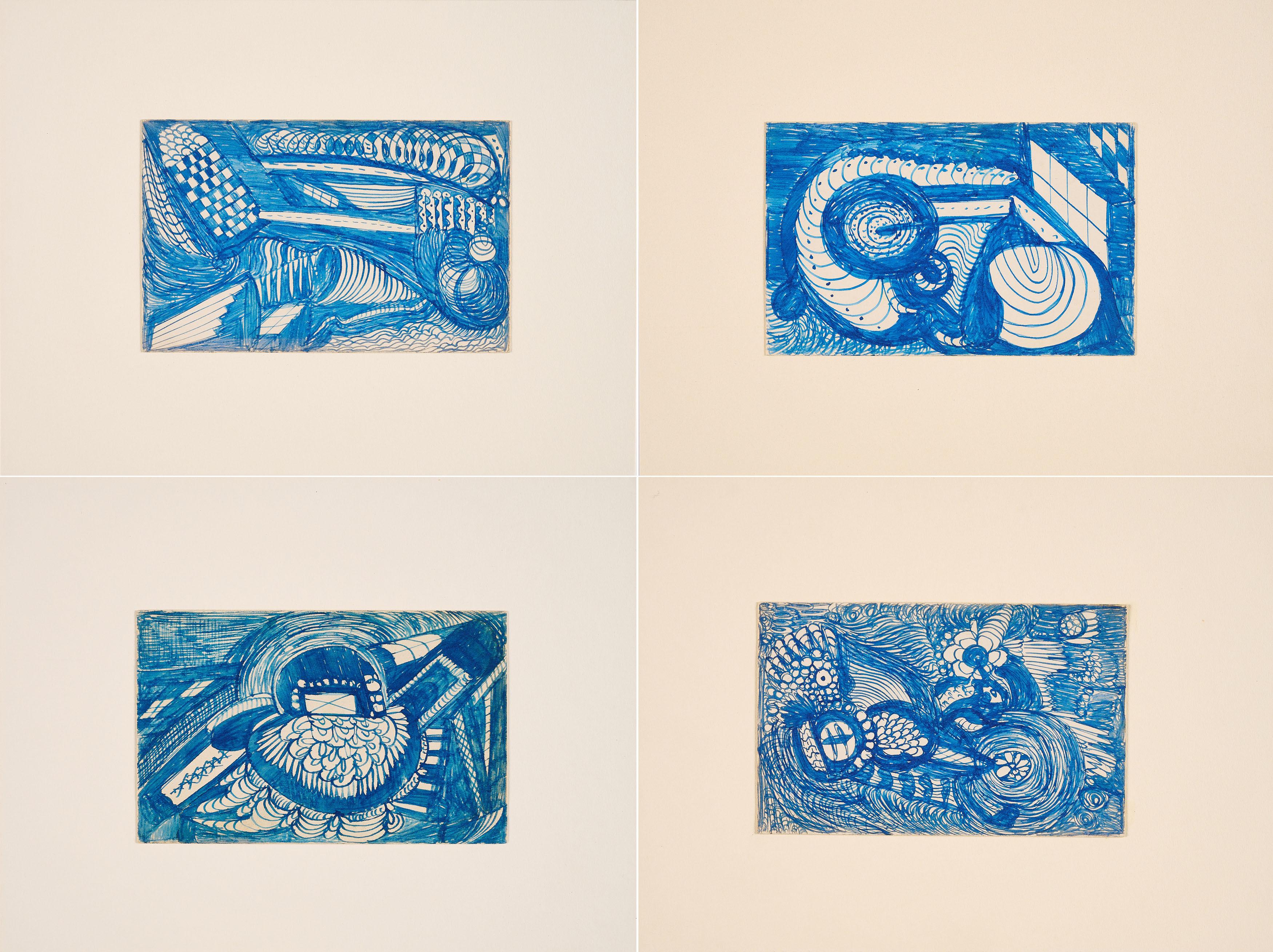 Madge Gill - Konvolut von 4 Zeichnungen.