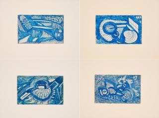 Madge Gill - Konvolut von 4 Zeichnungen.