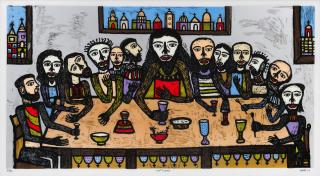 Madhvi Parekh - Last Supper image size (in) 40 x 72