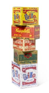 Madsaki - I. Brillo Soap Pads Box II-P/ II. Del Monte Box (Peach Halves) II-P/ III. Heinze Tomato Ketchup Box II-P/ Iv. Campbell\'s Tomato Juice Box II-P/ V. Brillo Box (3 Cents Off) II-P (Inspired By Andy Warhol)