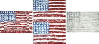 Madsaki - Three Flags 3P; Two flags 2P; & White flag 2P (Set of 3 works)