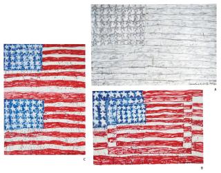 Madsaki - White Flag 2P, Three Flags 3P, And Two Flags 2P (Set Of Three Pieces) (Executed In 2018)