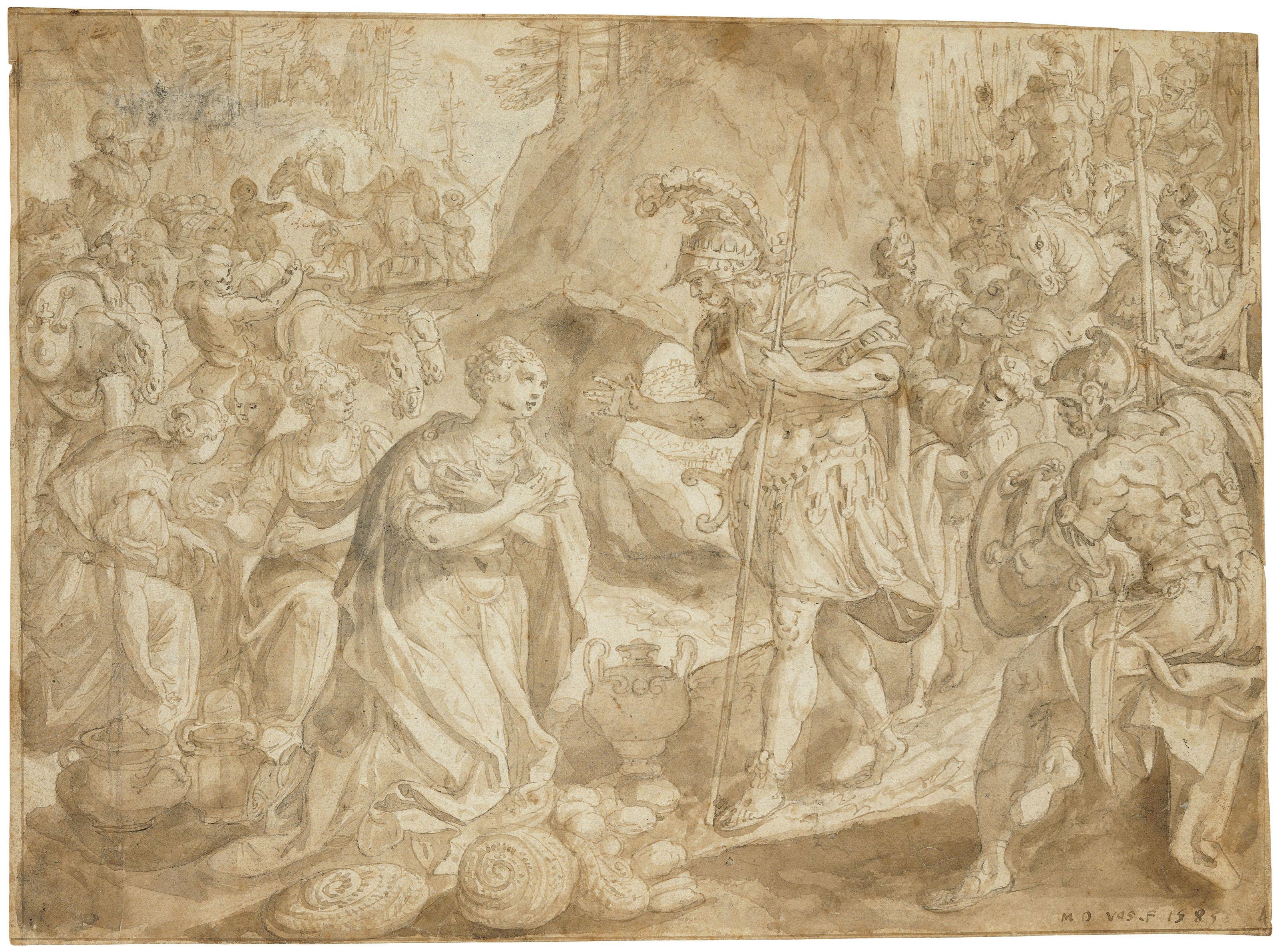 Maerten De Vos - Abigail asking David\'s forgiveness