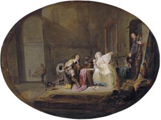 Maerten Stoop - A Card Game In A Courtyard