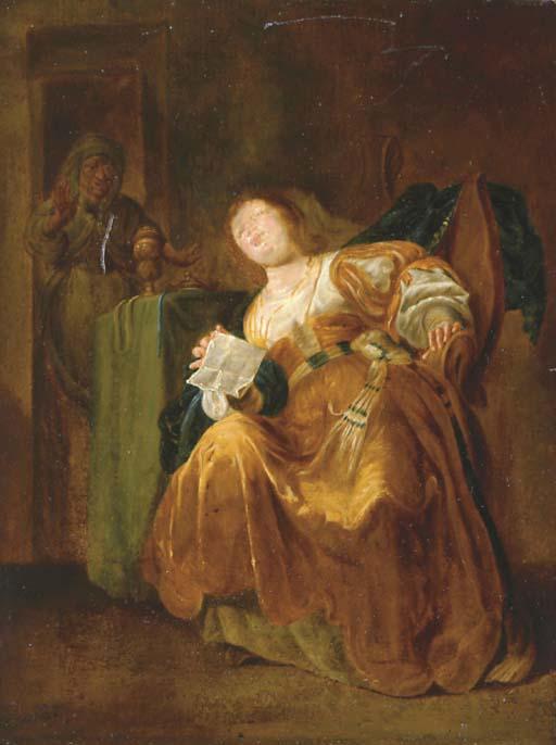 Maerten Stoop - Bathsheba Receiving A Letter From King David