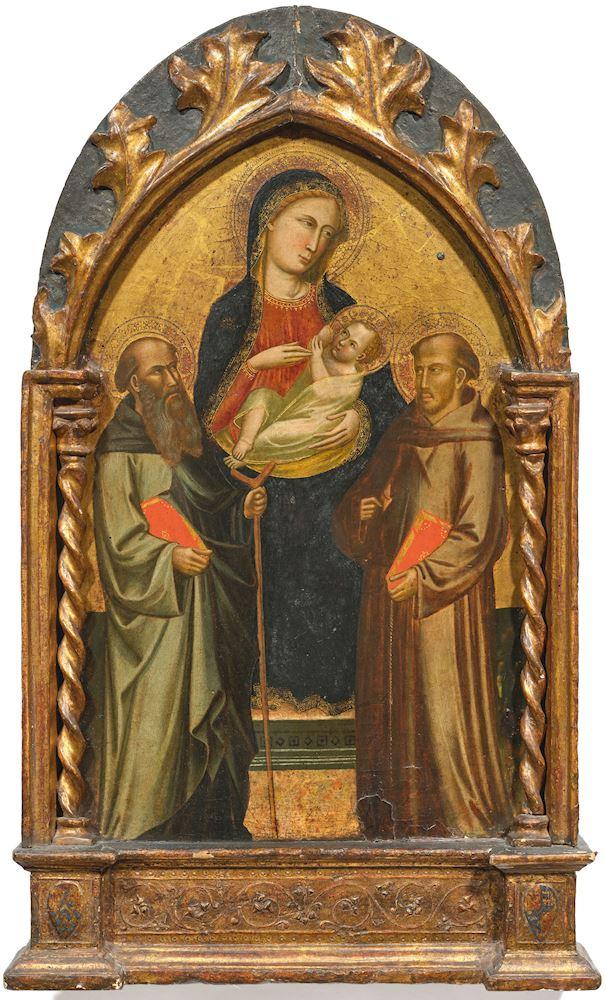 Maestro Di Sant\'Ivo - Madonna mit Heiligen Antonius und Franziskus.