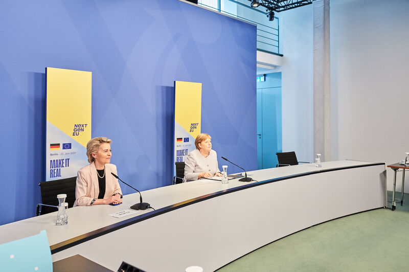 On 22 June 2021, Ursula von der Leyen, President of the European Commission, visited Berlin to present the Commission’s assessment of the national recovery plan under NextGenerationEU