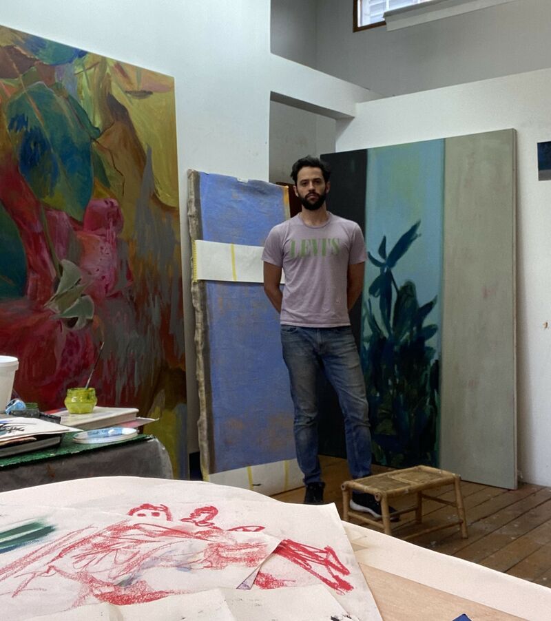 Juan Rodriguez Varon im Atelier