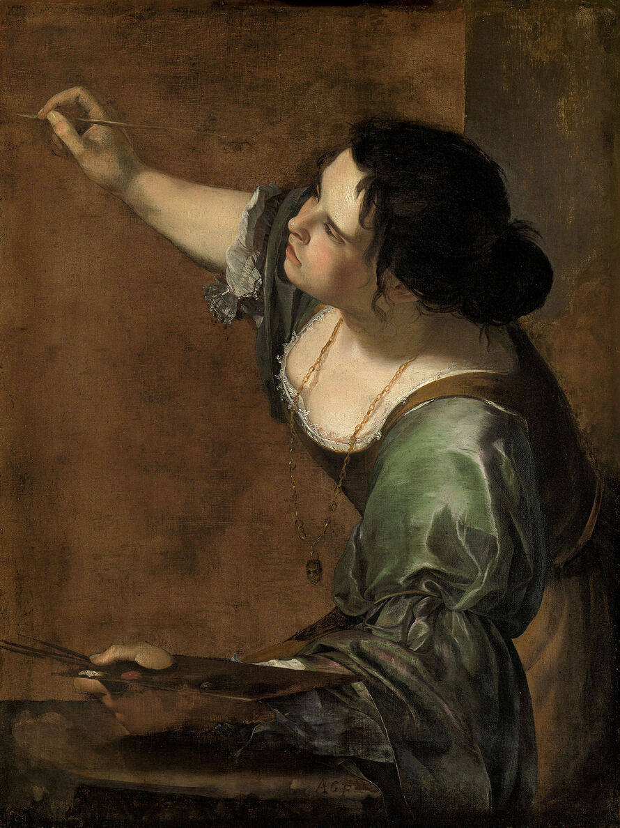 Artemisia Gentileschi, Selbstporträt als Allegorie der Malerei, 1630