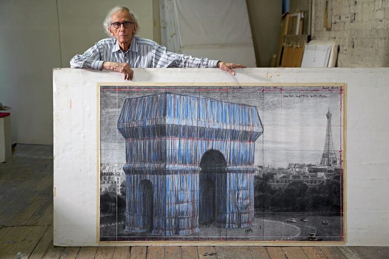 Christo in his Studio in New York City 2019