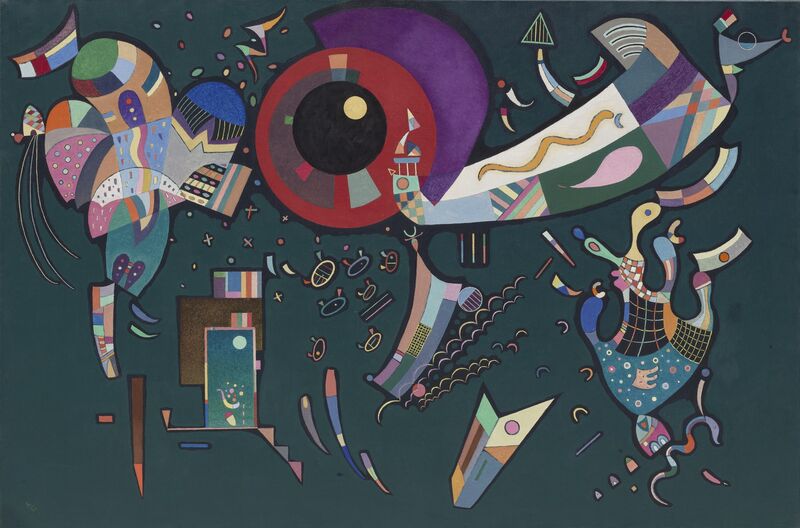 Vasily Kandinsky, Around the Circle, May–August 1940. Oil and enamel on canvas.