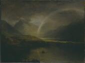 Joseph Mallord William Turner, Buttermere Lake with Part of Cromackwater, Cumberland, a Shower, exhibited 1798, Öl auf Leinwand
