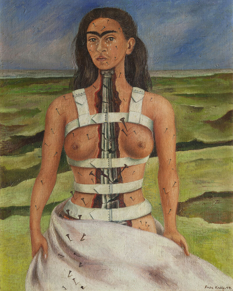 Frida Kahlo, Die gebrochene Säule, 1944, Öl auf Leinwand auf Masonit, Museo Dolores Olmedo, Mexico City